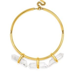 Bauble Bar Quartz Crystal Moto Necklace